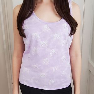 Calvin Klein Tank Top Purple Lilac Medium Beads